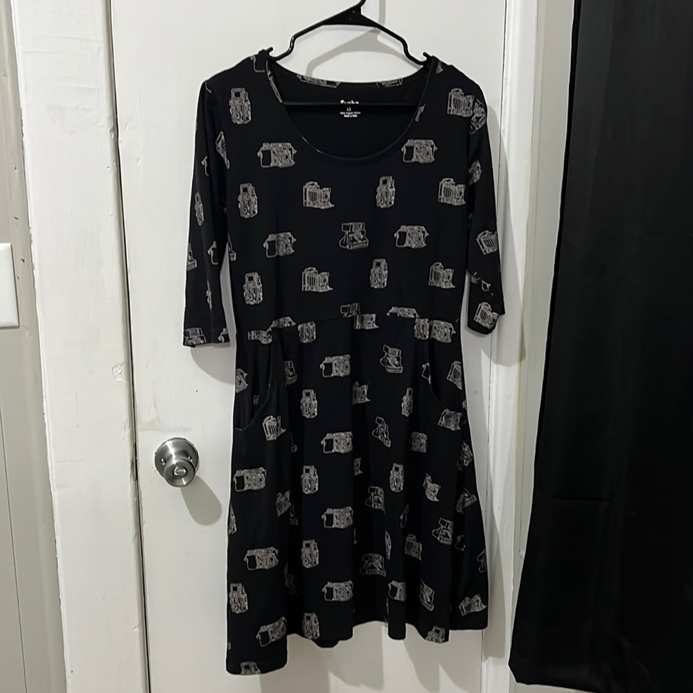 Svaha camera print dress